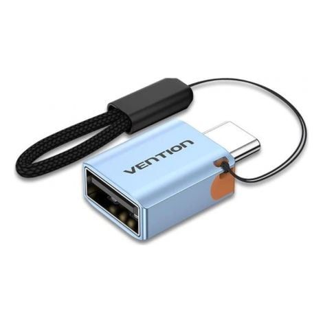 USB-C 3.1 MALE TO USB FEMALE OTACCS G ADAPTER WITH LANYARD GRAY ALUM