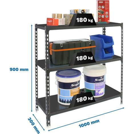 Simonrack Leichte wandfreie Regale in Anthrazit