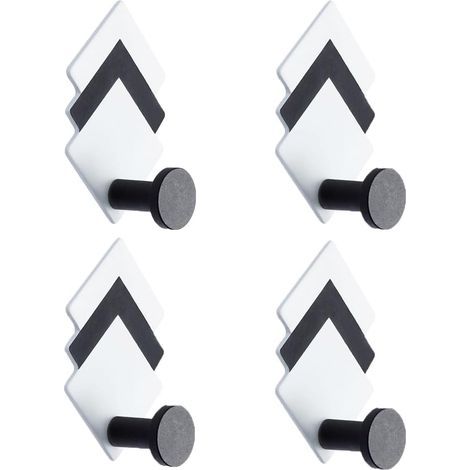 CCYKXA 4 Pieces Adhesive Wall Hooks, Bathroom Towel Holder, Kitchen Towel Hook, Adhesive Bathroom Towel Hook, C (1/4)
