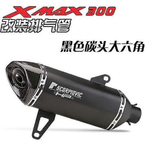 Tubo De Escape De Acero Inoxidable Para Motocicleta, Silenciador De Escape Para Xmax300 250, Xmax 300, X Max250( xmax-black) (1/5)