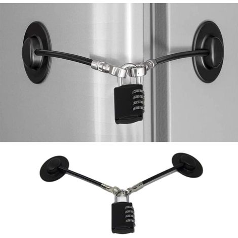 Verrou de sécurité pour réfrigérateur avec cadenas, serrure de sécurité pour congélateur, serrure de réfrigérateur pour enfant, serrure de tiroir