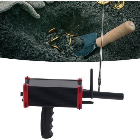 Système de recherche de détecteur de métaux d'une portée de 1000 mètres, scanner détecteur de métaux avec une profondeur de détection de 30 mètres, norme américaine 100-240 V, bordure rouge. (1/5)
