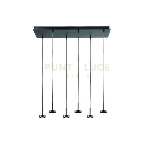 BASE RETTANGOLARE PER SOSPENSIONE EKOS 6 LUCI RETTANGOLARE A LED 3000K 2639LM 36W