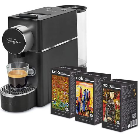 Cafetière à dosettes E.S.E Polti Coffea S18B – Pompe 19 bar – Réservoir amovible 850ml – 3 niveaux de température – Design compact noir