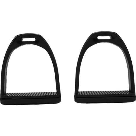 Étriers 2PCS ABS Noir Antidérapants Sécurisés Confortables pour Selle Western Accessoires Équitation Robustes Faciles à Installer (1/4)