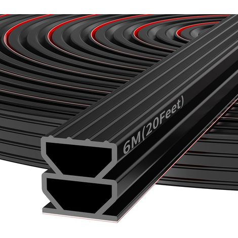 CCYKXA Selbstklebende Gummidichtungsleiste – Tür- und Fensterdichtung – Schwarz – 1 x 6 m