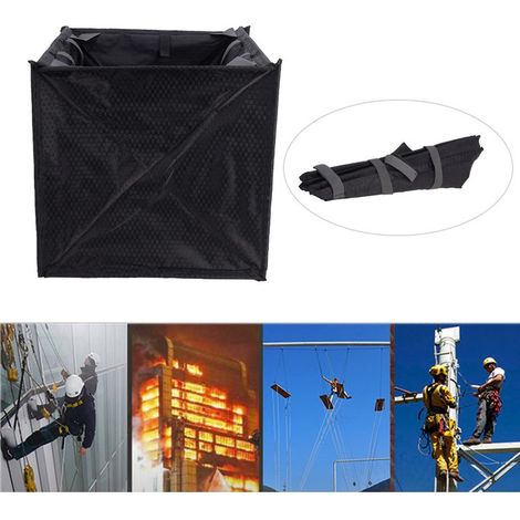 Sac de Rangement Portable en Nylon Noir pour Corde d'Escalade, Panier de Lancer et Cadre de Stockage Pliable (1/5)
