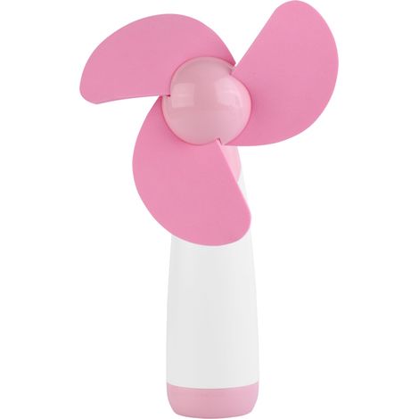 Ventilateur de poche portable mini avec piles AA pour bureau, maison et voyage en rose (1/3)