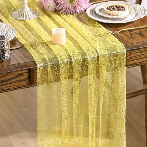 Striscia da tavolo trasparente con lamina glitterata 75 x 300 cm Decorazione per tavolo da cucina e da pranzo Decorazione per vacanze, feste e compleanni (per de (1/5)