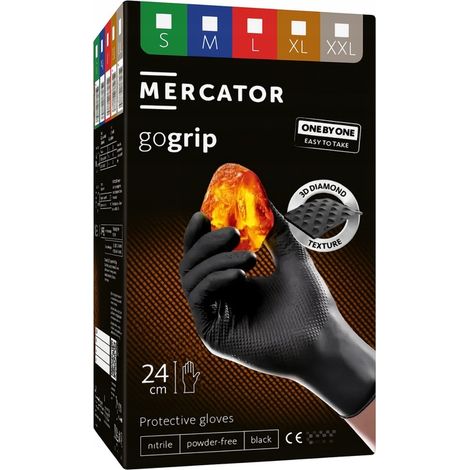 Guantes de nitrilo muy resistentes GO GRIP EXTRA porosos 100 unidades