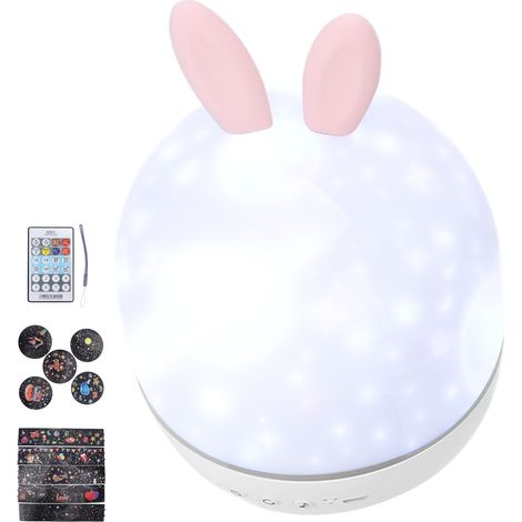 Lampe de nuit à projection rotative, alimentée par USB et dotée d'une lumière LED colorée et d'une musique romantique. Elle est alimentée par USB. Elle est équipée d'une télécommande et d'une lumière (1/5)
