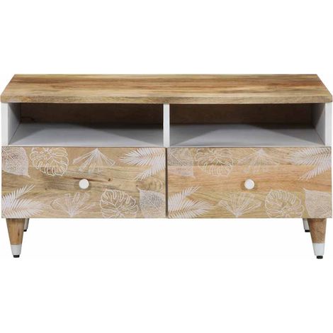 Maison Exclusive - Tavolino da Salotto 80x54x40 cm in Legno Massello di Mango (1/5)