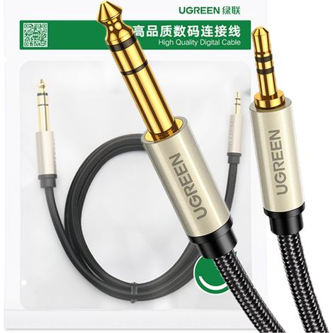 Cavo audio Ugreen AV127 10628 TRS mini jack 3,5mm / jack 6,35mm 2m - szary