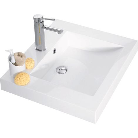 Plan vasque PMR en résine 60cm ergo - NEOVA (1/2)