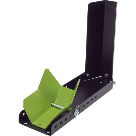 Motorradwippe Stahl 10-fach verstellbar Radgröße 8-24 Zoll Reifenbreite bis 145 mm schwarz/grün (1/5)