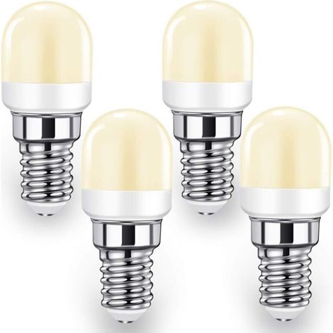 E14 LED Fridge Light Bulb, 2W SES Lamp (20W-25W Equivalent), 140lm, Warm White-3000K, 4-Pack (1/5)