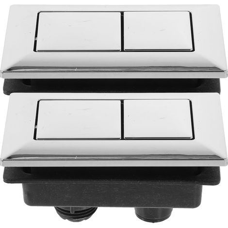 Bouton-poussoir de réservoir WC Double Bouton Noir Abs 2 Pièces (1/5)