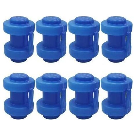 8 Pieces Trampoline End Caps Ø 25 mm, Trampoline Spare Parts, for Trampoline Net Rods, Blue (1/5)
