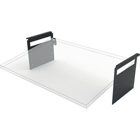 Supports de tablette de bureau pour étagères YouK - finition noir - KESSEBÖHMER