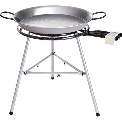 Paella World Comfort Line Set 6 mit Brenner und Paella-Pfanne aus Stahl Ø 60/90 cm