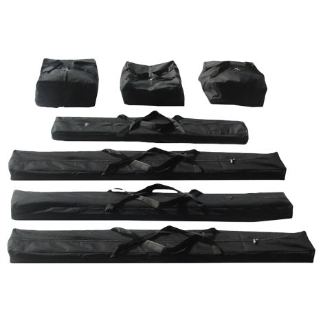 PROFIZELT24 Taschenset -Taschen Zelt- Gestängetaschen 5 m für PREMIUM Zelte für Pavillon Partyzelt - 7 Stück Tragetaschen Transporttaschen