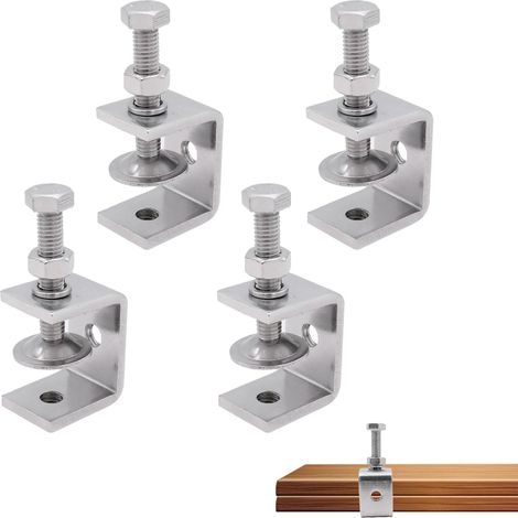 4 Pièces Pinces C en Acier Inoxydable 304 Heavy Duty, Pinces C 30 mm, Pince à Vis en C, Mini Serre Joint, Petites Pince en C, Serre-Joints M8 pour Le Travail du Bois, La Soudure et La Construction