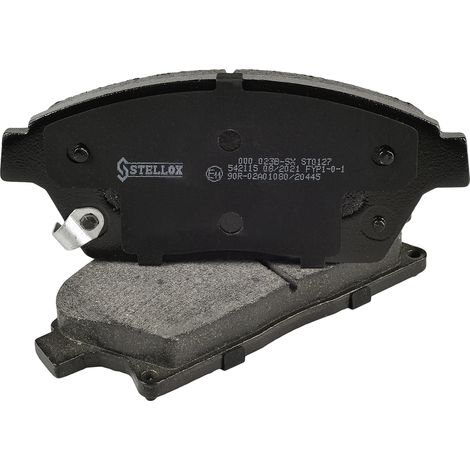 Set di pastiglie freno Stellox 000 023B-SX per freni a disco (4 pezzi) - con sensore acustico di usura - con piastra anti-cigolio - Certificazione ECE-R90 - Per autovetture (1/5)