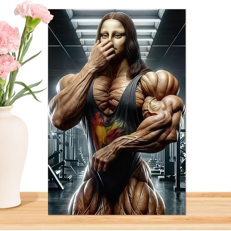 Poster mural - Grande stature musculaire – Poster amusant de pincement de (1/5)