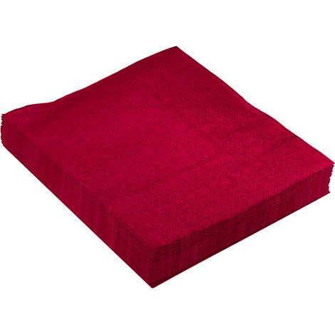 Rote Einweg Papierservietten aus Papier mit Double Lage 40 Stück for Festliche (1/5)