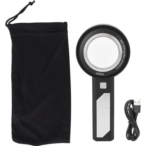 Tragbare 8x20-Lupe mit LED-Beleuchtung zum Lesen und Erkennen, ideal für ältere Menschen (1/5)