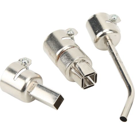 Jeu de 8 buses coudées pour pistolet à air chaud, embouts en acier inoxydable, accessoires de réparation téléphone, angle courbé, outils de maintenance électronique. (1/5)
