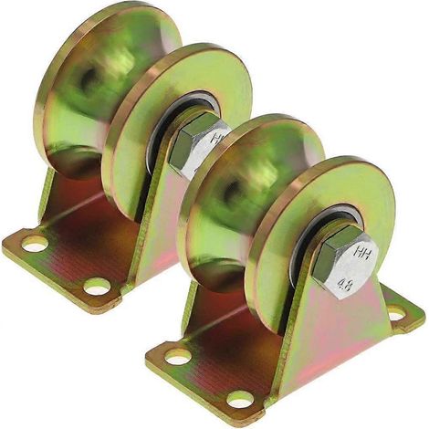 Roulettes de porte à rainure en U de 50 mm, roulettes de porte, roulettes de porte coulissante, compatibles avec les rails inversés, qualité industrielle. (1/5)