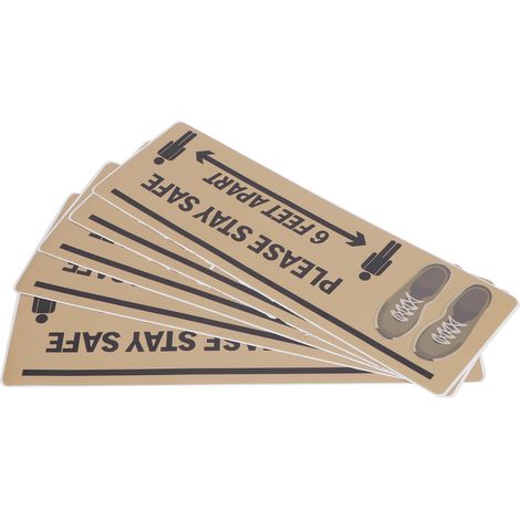 Lot de 2 autocollants muraux « Gardez vos distances » à vendre pour centres commerciaux, métros, écoles, espaces publics, vitrines, sols, murs, autocollants d'avertissement B004 (1/5)