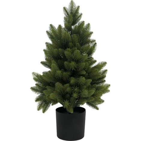 Árbol de Navidad HHG-117, árbol decorativo, árbol artificial, planta artificial, abeto artificial, para exterior, de polietileno, 55 cm (1/5)