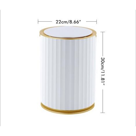 Poubelle intelligente à capteur étanche avec couvercle pour cuisine, salle de bain et chambre à coucher. Grande capacité. (1/5)