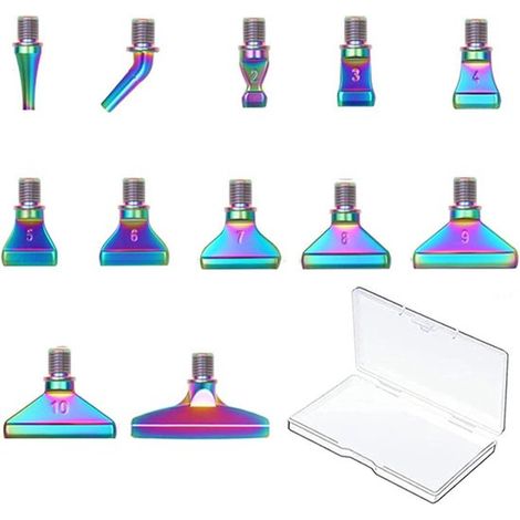 12-teiliges Set mit Stiftspitzen für Diamond Painting,Edelstahlspitzen für Diamond Painting (für 1 bis 10 Strasssteine),Mit Schraubgewinde (1/2)
