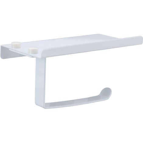 Porte-papier toilette, étagère pour téléphone, porte-serviettes antidérapant en acier inoxydable antirouille pour salle de bain et cuisine (1/5)
