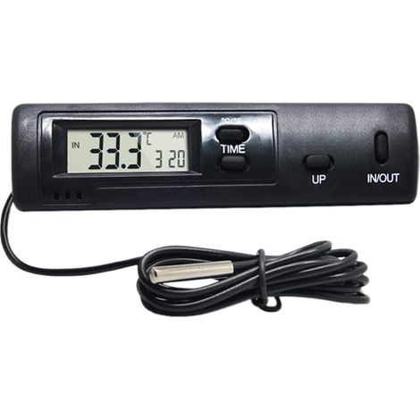 Thermomètre intérieur et extérieur avec affichage LCD numérique automatique pour voiture, maison, véhicule, thermomètre numérique à double sens