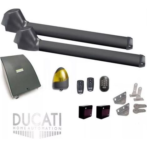 EVO748 T automatisme kit motorisation DUCATI HOME pour portail battant maxi. 4m/350kg chaque vantail avec le vérin tèlescopique