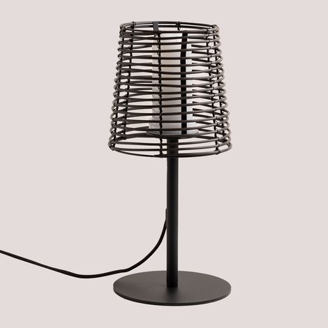 Lampada da tavolo per esterni effetto legno in polietilene Bissel SKLUM (1/5)
