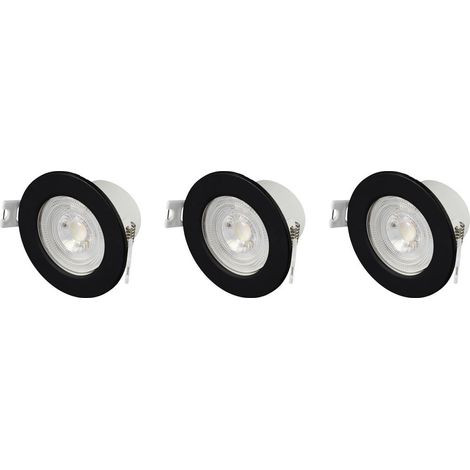 Sygonix SY-6418012 Lampada LED da incasso Kit da 3 LED (monocolore) LED 5.5 W Nero (1/5)