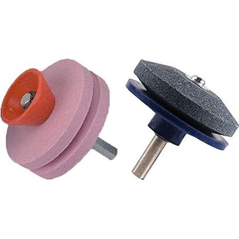 Lot de 2 aiguiseurs de lames 150/80 multi-tranchants pour tondeuse à gazon - Durable - Super épais - Pierre pour perceuse manuelle H584 (1/5)