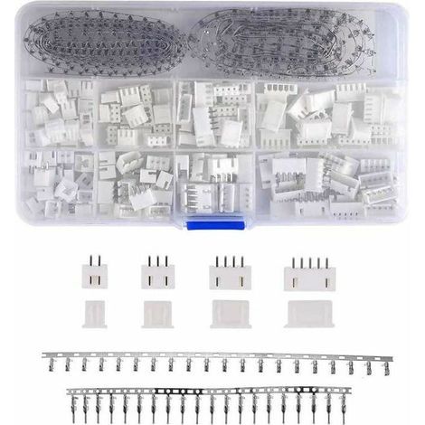 560pcs Kit de Connecteur JST 2.54mm JST-XHP 2/3/4/5 Boîtier de Broche et Kit de Prise d'Adaptateur de Connecteur de Tête de Broche Femelle Male (1/5)
