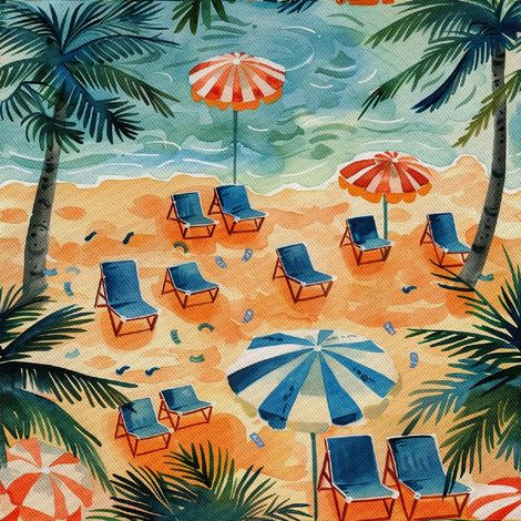 Telas decorativas Oxford para exteriores - Motivo Verano DX8952 (1/5)