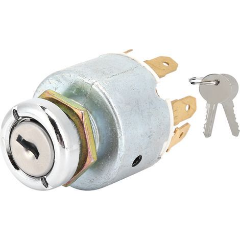 12V Ignition Switch with 2 Keys, Universal Accessory for Car and Boat Lawn Mowers (1/5)