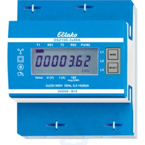 Eltako DSZ15DZ-3x80A contador 3 fases RS485 bidireccional