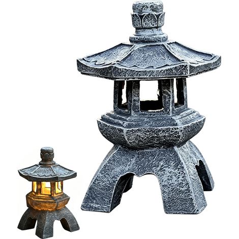 Lampe solaire LED Pagode décorative (1/5)