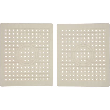 Tapis d'évier de cuisine 2 pièces, caoutchouc alimentaire antidérapant, protection d'évier facile à nettoyer