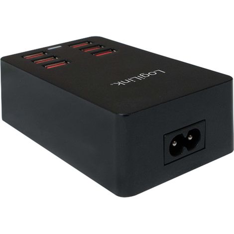 LogiLink PA0139 USB Ladegerät 32 W 6x USB-A Schwarz Innenbereich Auto-Detect (1/5)