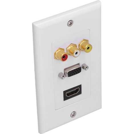 Verschleißfeste, langlebige, nahtlose ABS-Audio-/Video-Wandsteckdose mit integriertem Multimedia-Wandpanel (1/5)